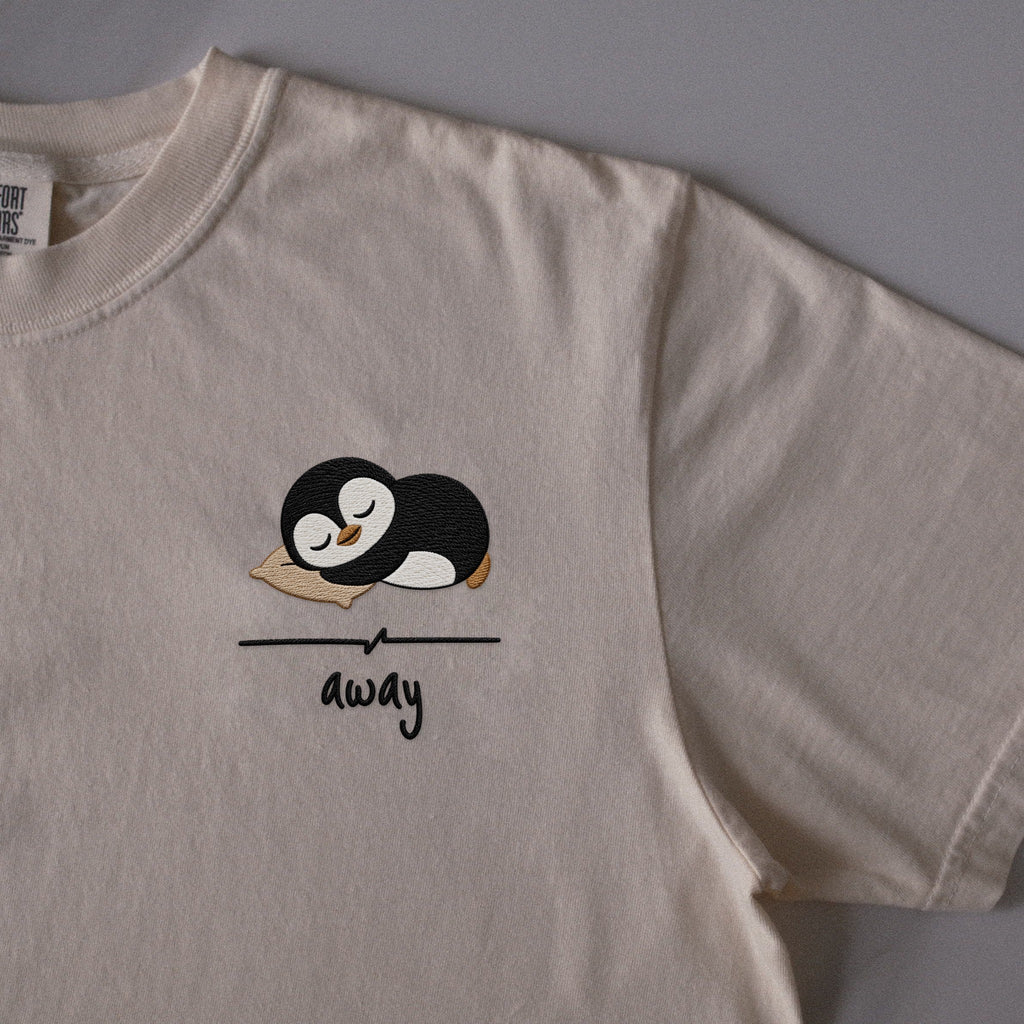 Away embroidered t-shirt in Ivory