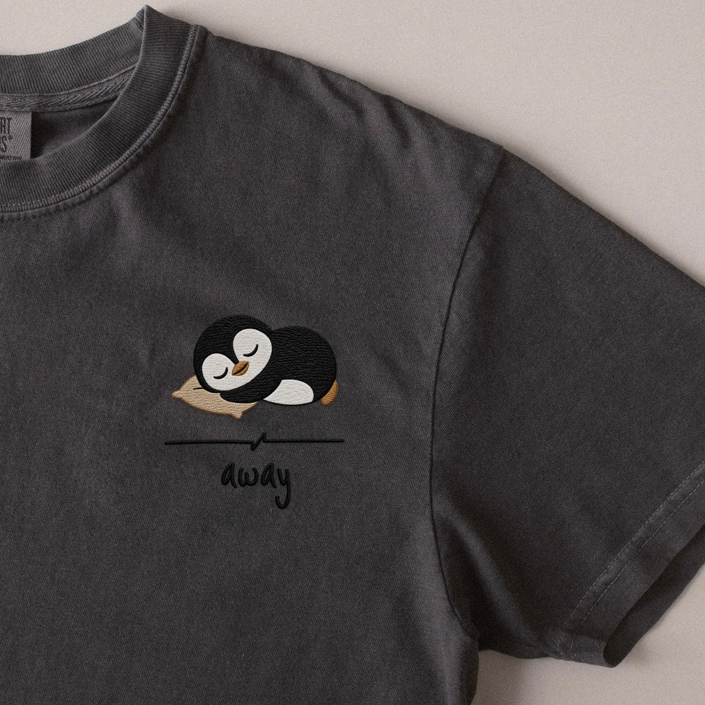 Away embroidered t-shirt in Pepper