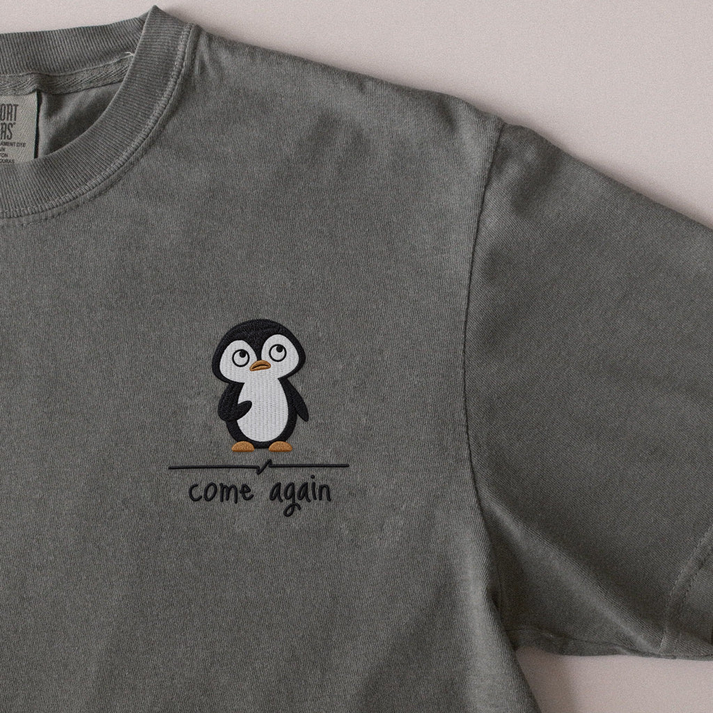 Come Again embroidered t-shirt in Moss