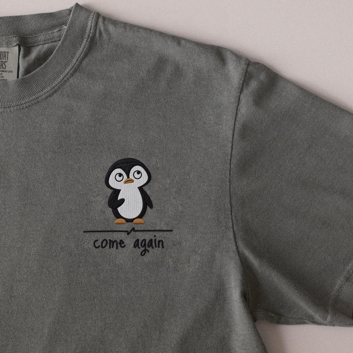 Come Again embroidered t-shirt in Moss