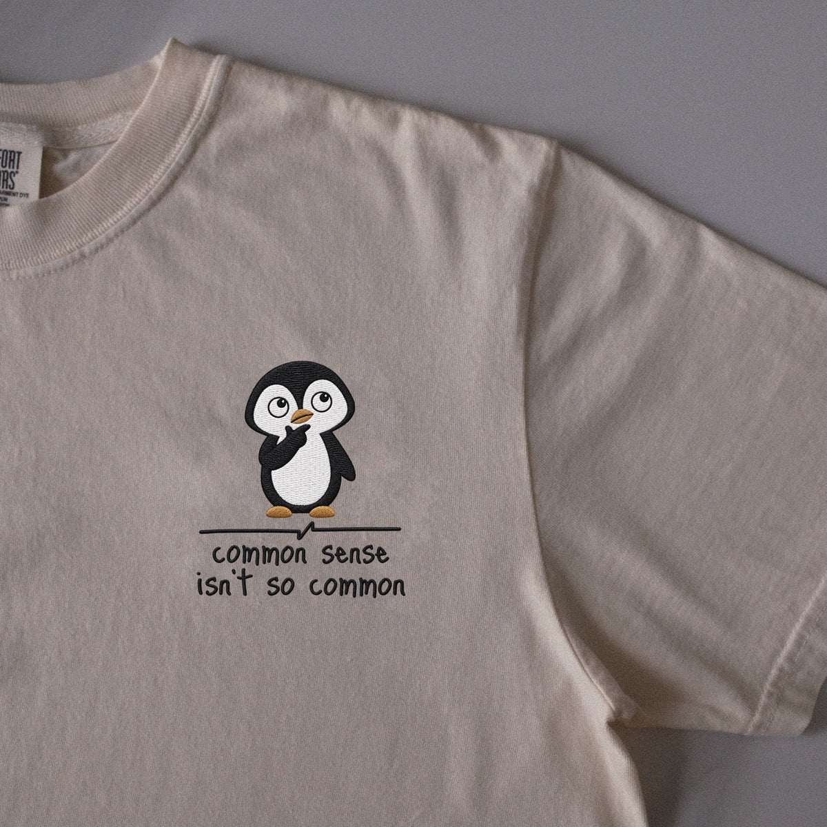 Common Sense Isn't So Common embroidered t-shirt in Ivory