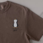 Great embroidered t-shirt in Espresso