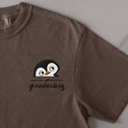 Groundbreaking embroidered t-shirt in Espresso