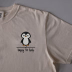Happy to Help embroidered t-shirt in Ivory