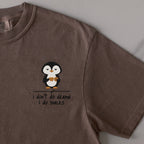 I Don't Do Drama, I Do Snacks embroidered t-shirt in Espresso