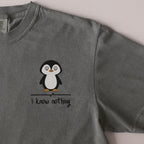 I Know Nothing embroidered t-shirt in Moss
