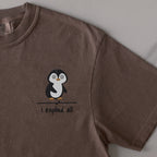 I Replied All embroidered t-shirt in Espresso