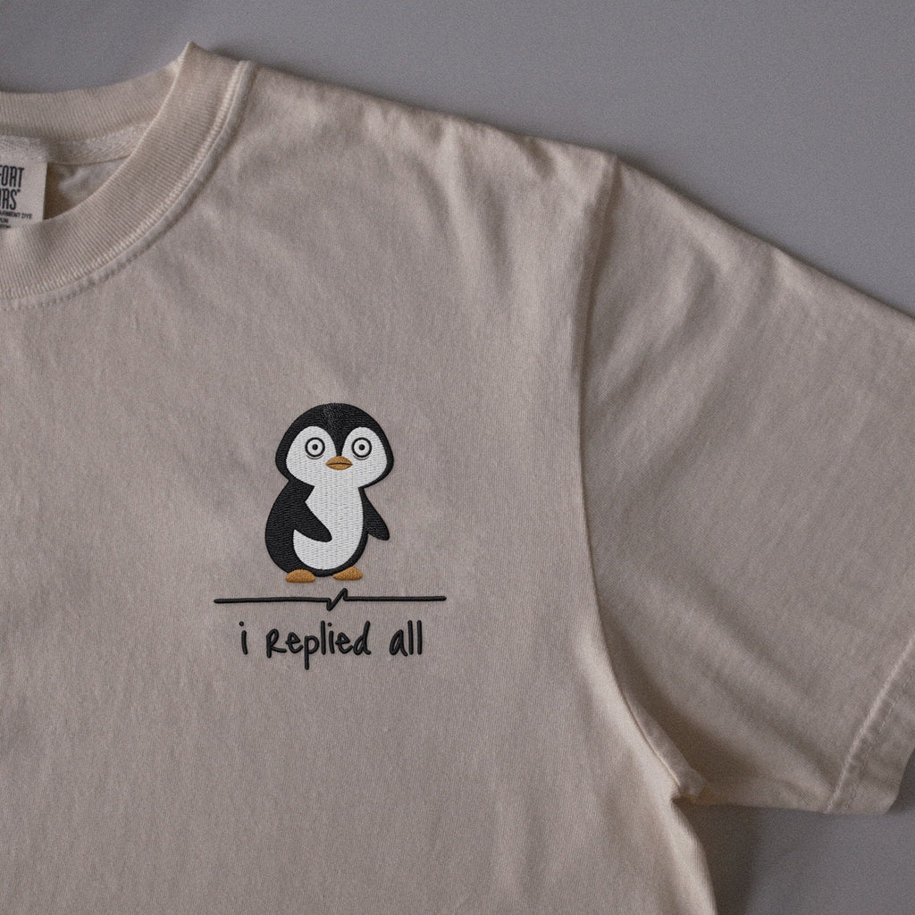 I Replied All embroidered t-shirt in Ivory