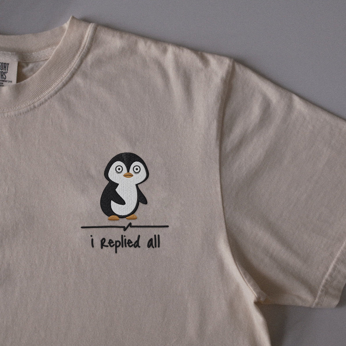 I Replied All embroidered t-shirt in Ivory
