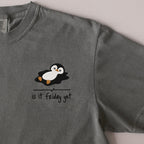 Is It Friday Yet? embroidered t-shirt in Moss