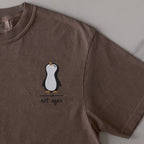 Not Again embroidered t-shirt in Espresso