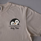 Okay Then embroidered t-shirt in Ivory