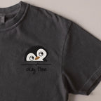 Okay Then embroidered t-shirt in Pepper