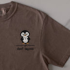 Sheet Happens embroidered t-shirt in Espresso
