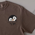 Try Again embroidered t-shirt in Espresso
