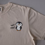 Wait What embroidered t-shirt in Ivory
