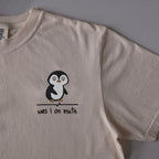 Was I on Mute embroidered t-shirt in Ivory