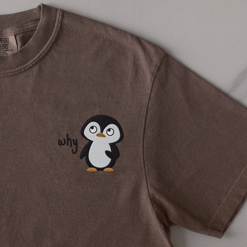 Why embroidered t-shirt in Espresso