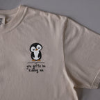 You Gotta Be Kidding Me embroidered t-shirt in Ivory